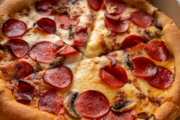 pizza with pepperoni