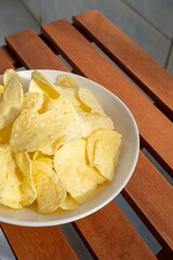 potato chips on a plate
