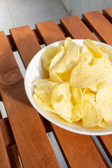 potato chips on a plate