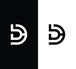 Monogram BD Letter Logo Design. Usable for Business Logo. Logo Element