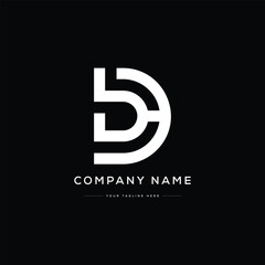 Monogram BD Letter Logo Design. Usable for Business Logo. Logo Element