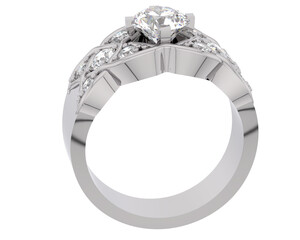 Naklejka premium Jewelry isolated on background. 3d rendering - illustration