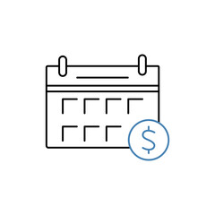 payday concept line icon. Simple element illustration. payday concept outline symbol design.