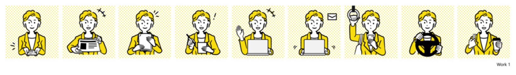 人物イラスト（働く）