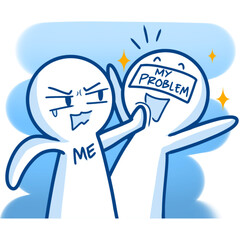 llustration of people and their problem