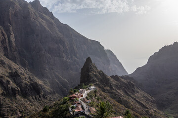 Obraz premium Masca village in sunset on Tenerife