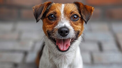 Portrait Cheerful Dog Jack Russell Terrier, Desktop Wallpaper Backgrounds, Background HD For Designer