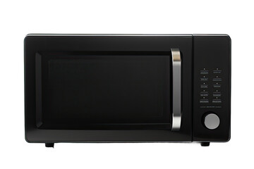 Modern Aesthetics: The Appeal of Black and White Microwaves Isolated on Transparent Background