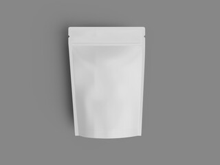 Flat Lay Pouch Packaging 3D Mockup of Stand Up Zipper Pouch