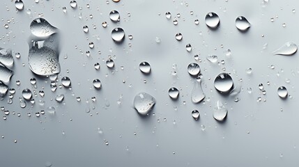 raindrops falling on gray background