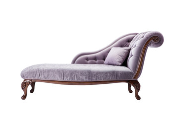 Chesterfield Style Chaise Chair for Luxurious Lounging Isolated on Transparent Background
