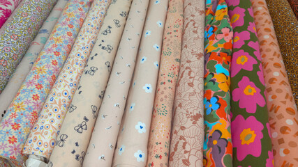 roll of fabric for sale by the linear meter aligned fabrics in handicraft store