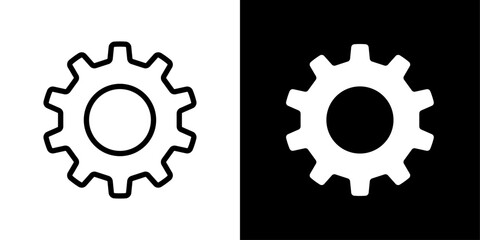 Setting icon vector, Tools, Cog, Gear Sign Isolated on white,black background. Line and filled Trendy Flat style for graphic design, logo, Web site, social media, UI, Ux. Creative vector illustration