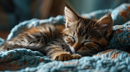 Cute Kitten Sleeps Under Ear English, Desktop Wallpaper Backgrounds, Background HD For Designer