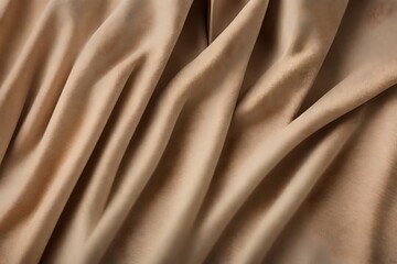 Obraz premium Closeup of neatly folded beige dress pants.