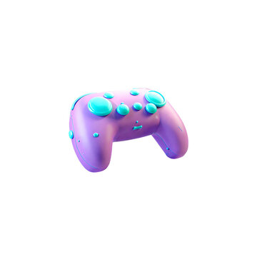 blue game controller isolated