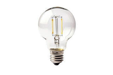 Contemporary Edison Screw Bulb Design Isolated on Transparent Background