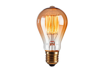 Innovative Edison Bulb Concept Isolated on Transparent Background