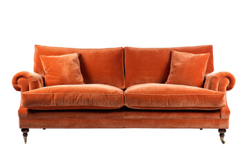 Timeless English Roll Arm Sofa Concept Isolated on Transparent Background