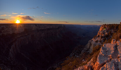Sundown View of Monument Creek at Grand Canyon AZ