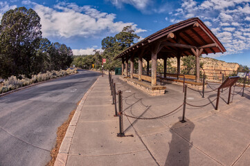 Hermit Road Bus Stop at Grand Canyon Arizona