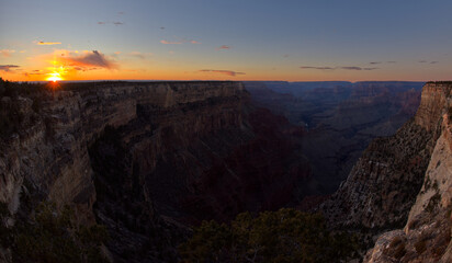 Sundown View of Monument Creek at Grand Canyon AZ