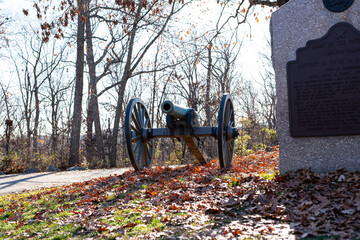 Canons from the American Civil War at Gettysburg Battlefield - obrazy, fototapety, plakaty