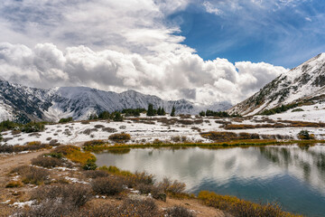 Fototapeta na wymiar Landscape at Pass Lake below Loveland Pass, Colorado