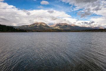 Dillon reservoir with Buffalo mountain, Colorado