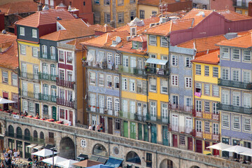 Fototapeta na wymiar View of Porto from Dom Luis bridge