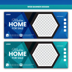 abstract web banner design template