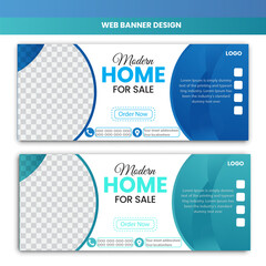 abstract web banner design template