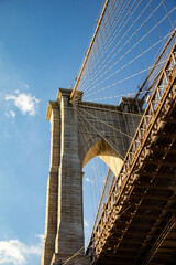 Obraz premium Geometric photo of Brooklyn Bridge