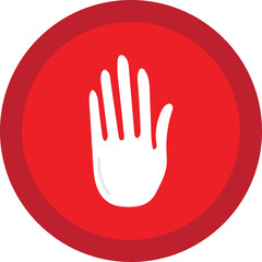 Obraz premium no sign isolated on red circle