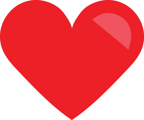 red heart isolated on white