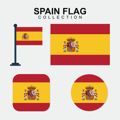 Spain Country National Flag set
