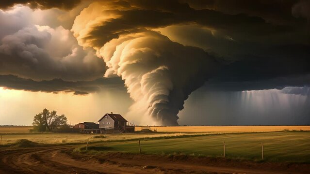 The rural landscape was no match for the massive tornado, which tore through fields and barns with uncanny force.