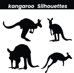 kangaroo vector silhouette