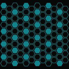 Vector hexagonal shape background design