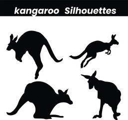 kangaroo vector silhouette