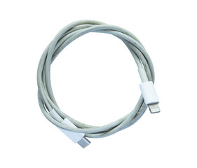 white cable reel isolated element