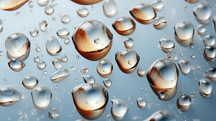 Water drops, top view