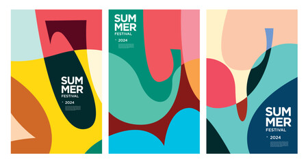 Vector Colorful liquid and fluid background for summer collection - obrazy, fototapety, plakaty
