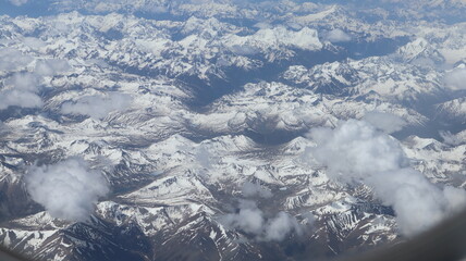 snow covered mountains