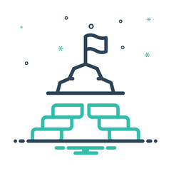 Obraz premium Mix icon for achieve