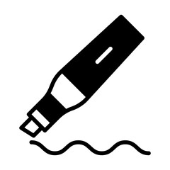 Marker solid glyph icon