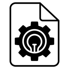 Ai Process solid glyph icon