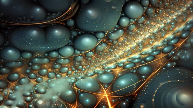 A finely detailed of overlapping fractal patterns, representing the intricate and interconnected nature of parallel universes and their potential linkages.