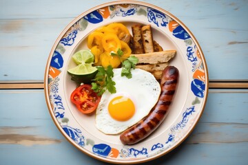 traditional full english breakfast on a plate