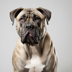 perro de presa canario isolated on white background. ai generative